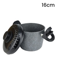 Trade Shop - Pentola Cuocipasta Antiaderente Con Coperchio Forato Per Piano A Induzione Da ø16-20cm -