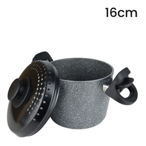 Trade Shop - Pentola Cuocipasta Antiaderente Con Coperchio Forato Per Piano A Induzione Da ø16-20cm -