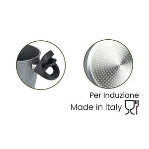 Trade Shop - Pentola Cuocipasta Antiaderente Con Coperchio Forato Per Piano A Induzione Da ø16-20cm -