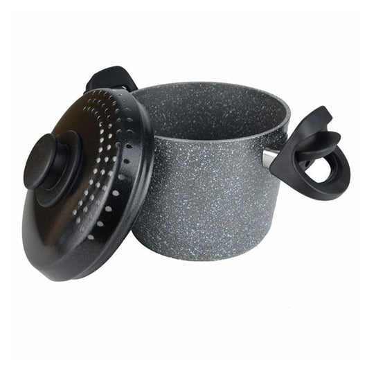 Trade Shop - Pentola Cuocipasta Antiaderente Con Coperchio Forato Per Piano A Induzione Da ø16-20cm -