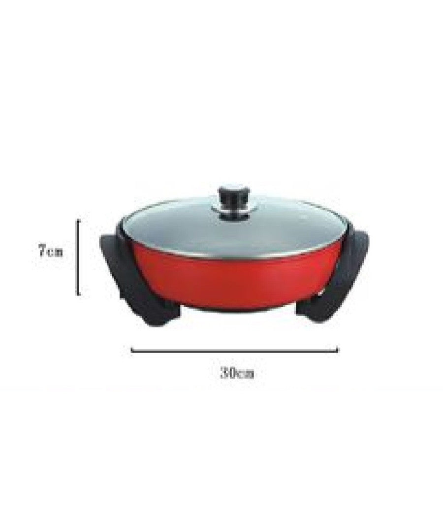 Pentola Elettrica Padella Casseruola Tonda Antiaderente 30cm 1500w Cucina Tx-9809         