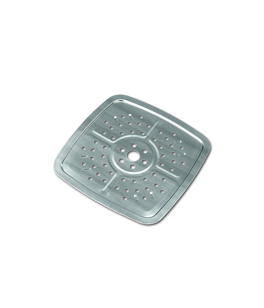 Trade Shop - Pentola Quadrata 4 In 1 Casseruola Da Forno E Friggitrice Con Coperchio In Vetro -