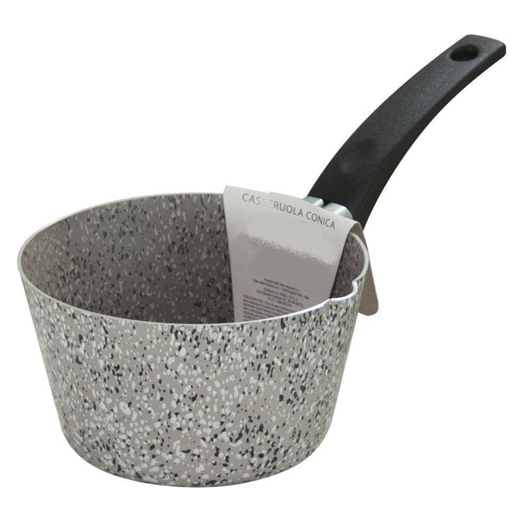 Trade Shop - Pentolino Casseruola Conica 12-16 Cm Rivestimento Antiaderente Antigraffio Con Manico -