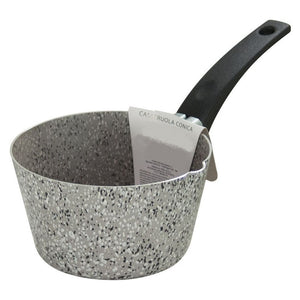 Trade Shop - Pentolino Casseruola Conica 12-16 Cm Rivestimento Antiaderente Antigraffio Con Manico -