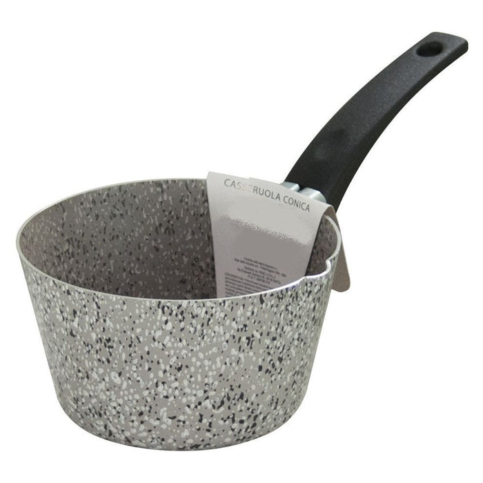 Trade Shop - Pentolino Casseruola Conica 12-16 Cm Rivestimento Antiaderente Antigraffio Con Manico -