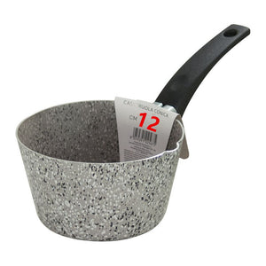 Trade Shop - Pentolino Casseruola Conica 12-16 Cm Rivestimento Antiaderente Antigraffio Con Manico -    -12 Cm   -