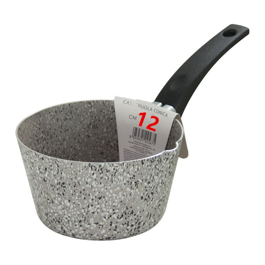 Trade Shop - Pentolino Casseruola Conica 12-16 Cm Rivestimento Antiaderente Antigraffio Con Manico -    -12 Cm   -