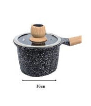 Pentolino Padella Latte Pentola Bollilatte Con Manico Coperchio 16cm 1,2lt T-9475         