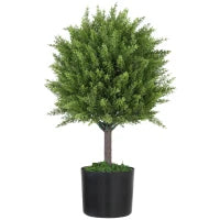Pianta Finta Albero Cedro con Vaso Incluso per Interno ed Esterno, Altezza 55 cm, Verde