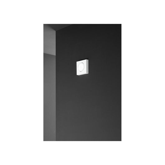 Bottone - Plafoniera Led da soffitto GX53 max 15W, Quadrata 11,5x11,5 cm, Metallo Verniciato, IP20 - Perenz - Bianca