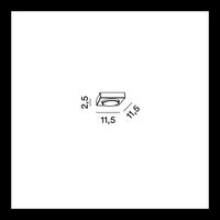 Bottone - Plafoniera Led da soffitto GX53 max 15W, Quadrata 11,5x11,5 cm, Metallo Verniciato, IP20 - Perenz - Bianca