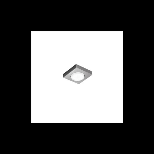 Bottone - Plafoniera Led da soffitto GX53 max 15W, Quadrata 11,5x11,5 cm, Metallo Verniciato, IP20 - Perenz - Alluminio