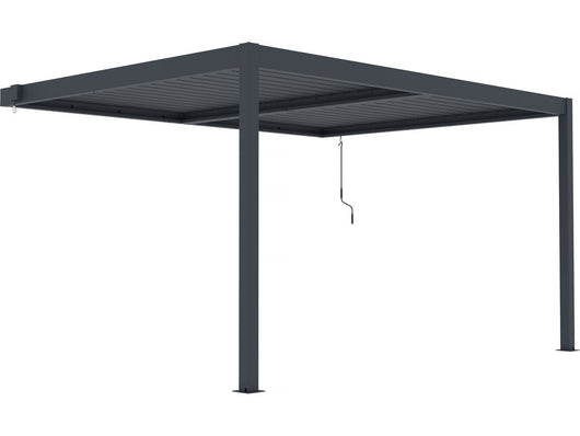 Pergola addossata in alluminio "Windsor" - Grigio antracite - 3 x 4 m