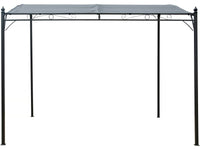 Pergola inclinata in metallo addossato - 3 x 2,5 m - Grigio
