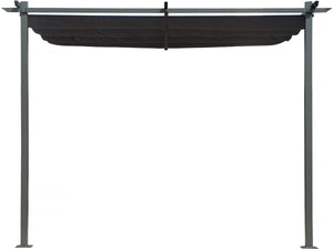 Pergola con tetto retrattile - 3 x 3 m - grigio antracite