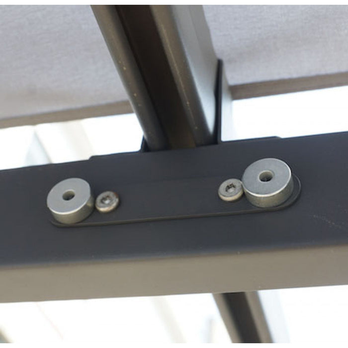 Pergola Alluminio ad Arco a 7 lamburde 400x300x230 Colore Bianco