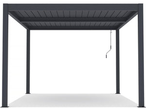 Pergola bioclimatica "Windsor" in alluminio con led 3 x 4 - Grigio
