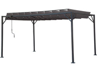 Pergola bioclimatica in tessuto "Lodge" da 3 x 4 m - Antracite