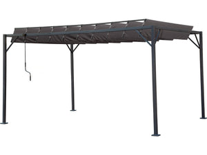 Pergola bioclimatica in tessuto "Lodge" da 3 x 4 m - Antracite