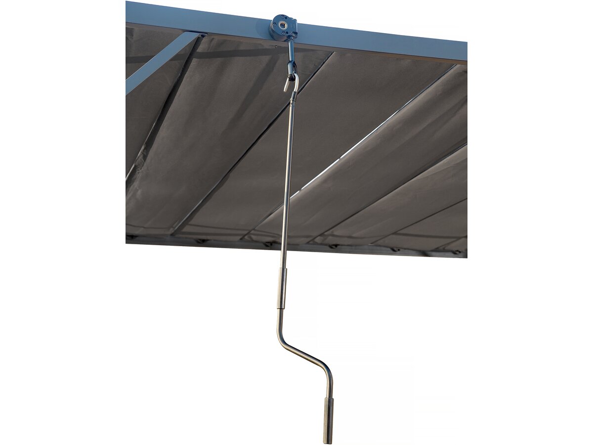 Pergola bioclimatica in tessuto "Lodge" da 3 x 4 m - Antracite