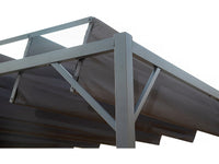Pergola bioclimatica in tessuto "Lodge" da 3 x 4 m - Antracite