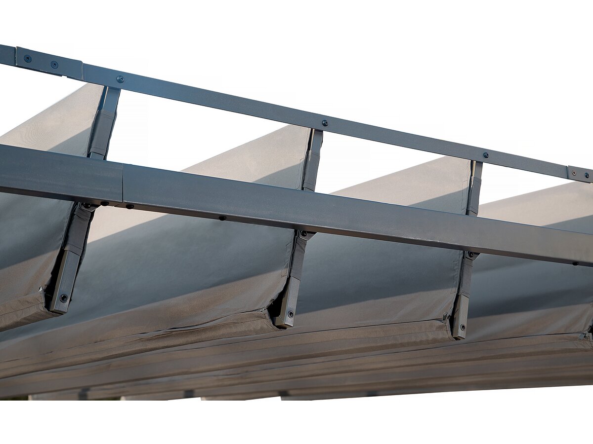 Pergola bioclimatica in tessuto "Lodge" da 3 x 4 m - Antracite