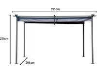 Pergola con tetto retrattile - 3 x 4 m - Grigio