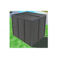 Pergola Bioclimatica 360X300cm h235cm in Alluminio con Frangivista Laterali Mobili su 1 Lato da 3,60m e su 1 Lato da 3,0m