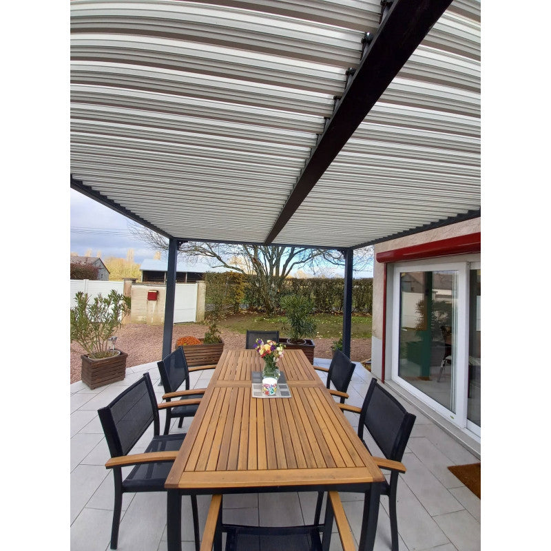 Pergola Bioclimatica in Alluminio 360X300 con Copertura beige