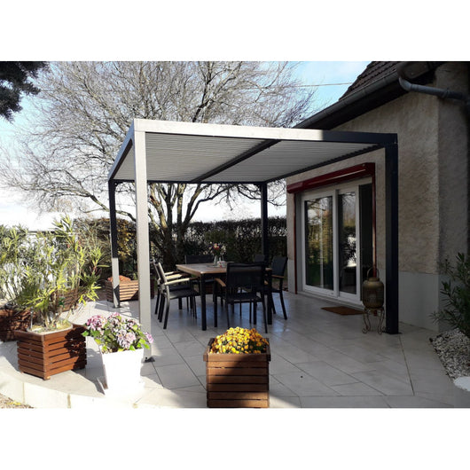 Pergola Bioclimatica in Alluminio 360X300 con Copertura beige