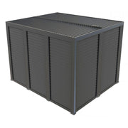Pergola bioclimatica in alluminio antracite 360x300 cm - Lamelle orientabili 90° - Con ventelle mobili 3 m e 3,60 m - 10,80 m² - PER36V30VBI Foresta
