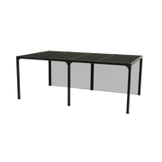 Pergola bioclimatica in alluminio antracite 360x598 cm - Lamelle orientabili 90° - Con 2 tende PVC 5,98 m - 21,52 m² - PER3660RBI Foresta