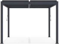 Pergola bioclimatica con LED in alluminio "Windsor" 3 x 3 - Grigio