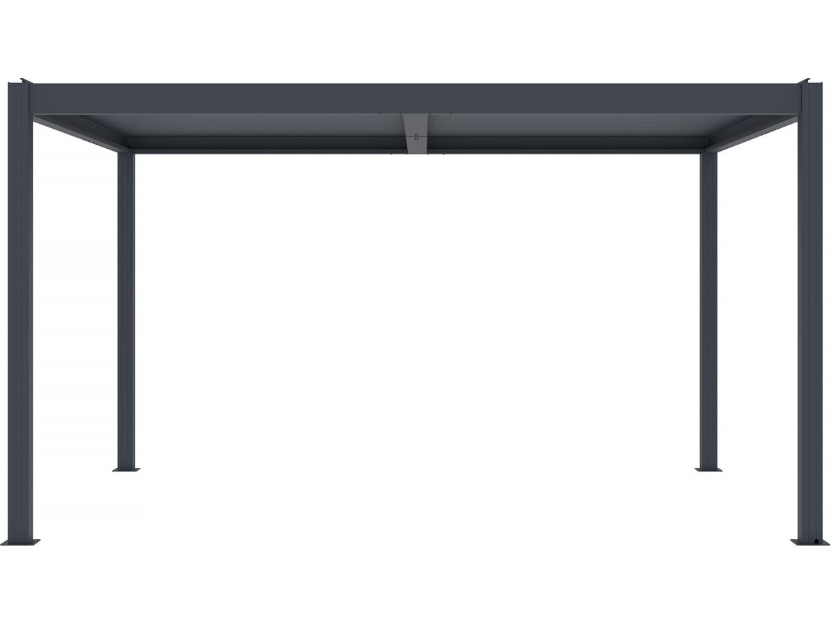 Pergola bioclimatica motorizzata a led "Windsor" in alluminio 3 x 4 - Grigio