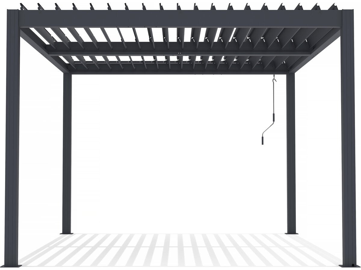 Pergola bioclimatica "Windsor" in alluminio - 3 x 4 m - Antracite