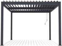 Pergola bioclimatica "Windsor" in alluminio - 3 x 4 m - Antracite
