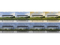 Pergola bioclimatica "Windsor" in alluminio - 3 x 4 m - Antracite