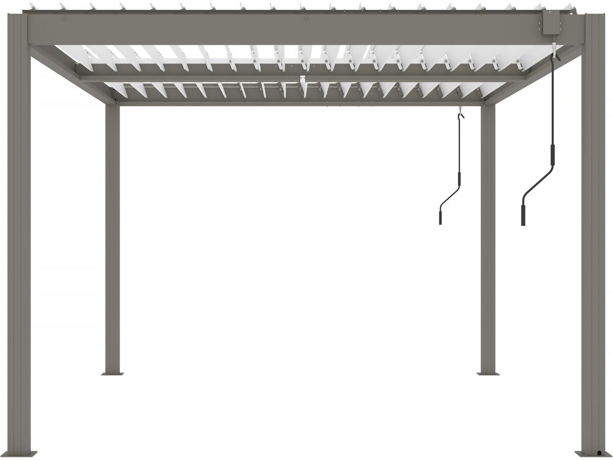 Pergola bioclimatique "Windsor" - 3 x 4 m - Taupe