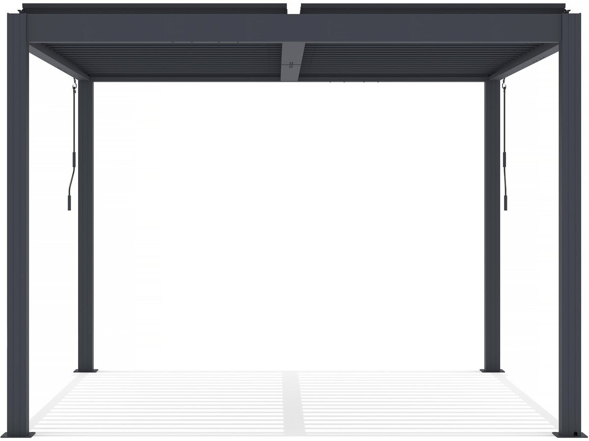 Pergola bioclimatica in alluminio "Windsor" - 3 x 3 m - Antracite