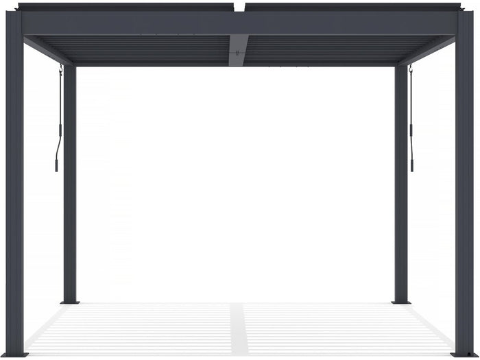 Pergola bioclimatica in alluminio "Windsor" - 3 x 3 m - Antracite