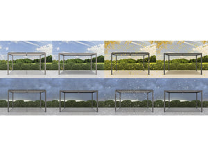 Pergola bioclimatique "Windsor" - 3 x 4 m - Taupe