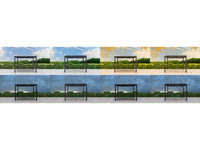 Pergola bioclimatica in alluminio "Windsor" - 3 x 3 m - Antracite