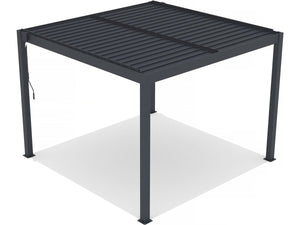 Pergola bioclimatica in alluminio "Windsor" - 3 x 3 m - Antracite