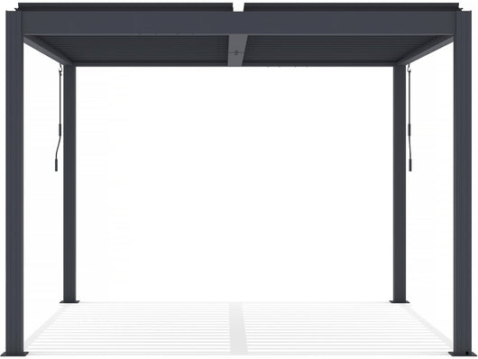 Pergola bioclimatica in alluminio "Windsor" - 3 x 3 m - Antracite