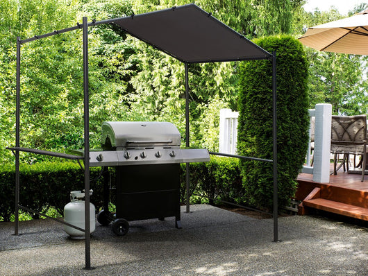 Gazebo pergolato per barbecue - 277 x 149 cm - Antracite