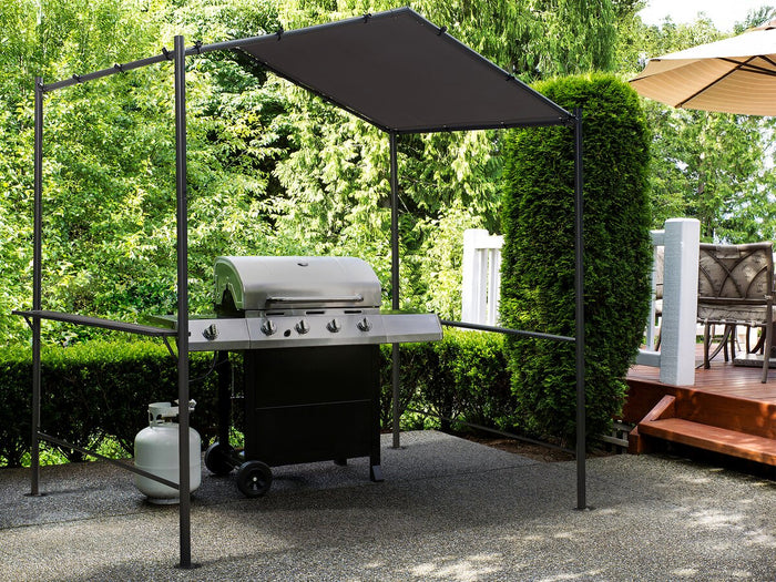 Gazebo pergolato per barbecue - 277 x 149 cm - Antracite