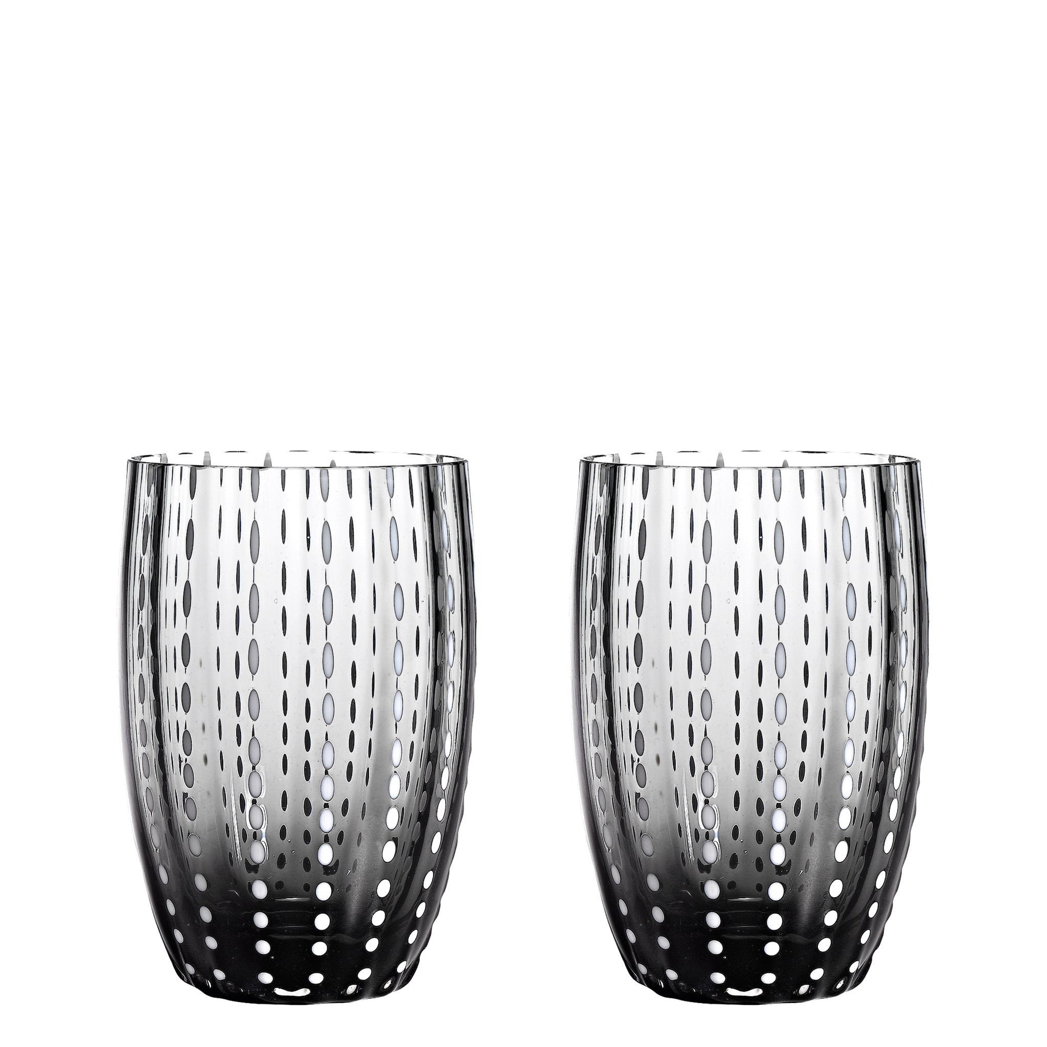 Zafferano Perle Bicchiere Colori misti 1 - Vetro Colorato Soffiato a Bocca, 32 cl, Lavorato a Mano - Set 6 Tumblers Artigianali per Acqua o Cocktail