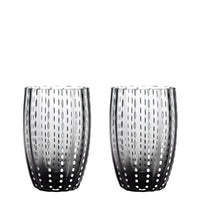 Zafferano Perle Bicchiere Colori misti 1 - Vetro Colorato Soffiato a Bocca, 32 cl, Lavorato a Mano - Set 6 Tumblers Artigianali per Acqua o Cocktail