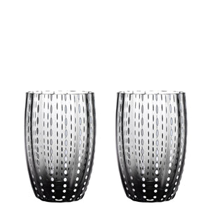 Zafferano Perle Bicchiere Colori misti 1 - Vetro Colorato Soffiato a Bocca, 32 cl, Lavorato a Mano - Set 6 Tumblers Artigianali per Acqua o Cocktail