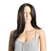 Parrucca da donna capelli voluminosi (lunghi 61cm ang) capelli lunghi / capelli finti - nera [in.tec]